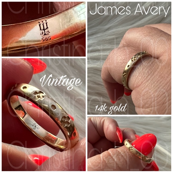 James Avery Jewelry 4k Gold James Avery Retired Stackable Band